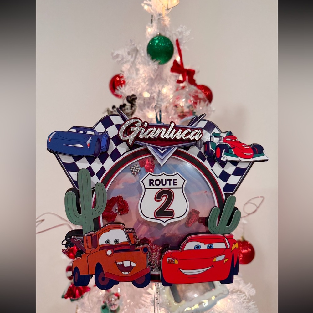 Cars Cake Topper- custom name and age.